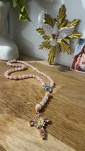 CHAPELET EN QUARTZ ROSE 💖