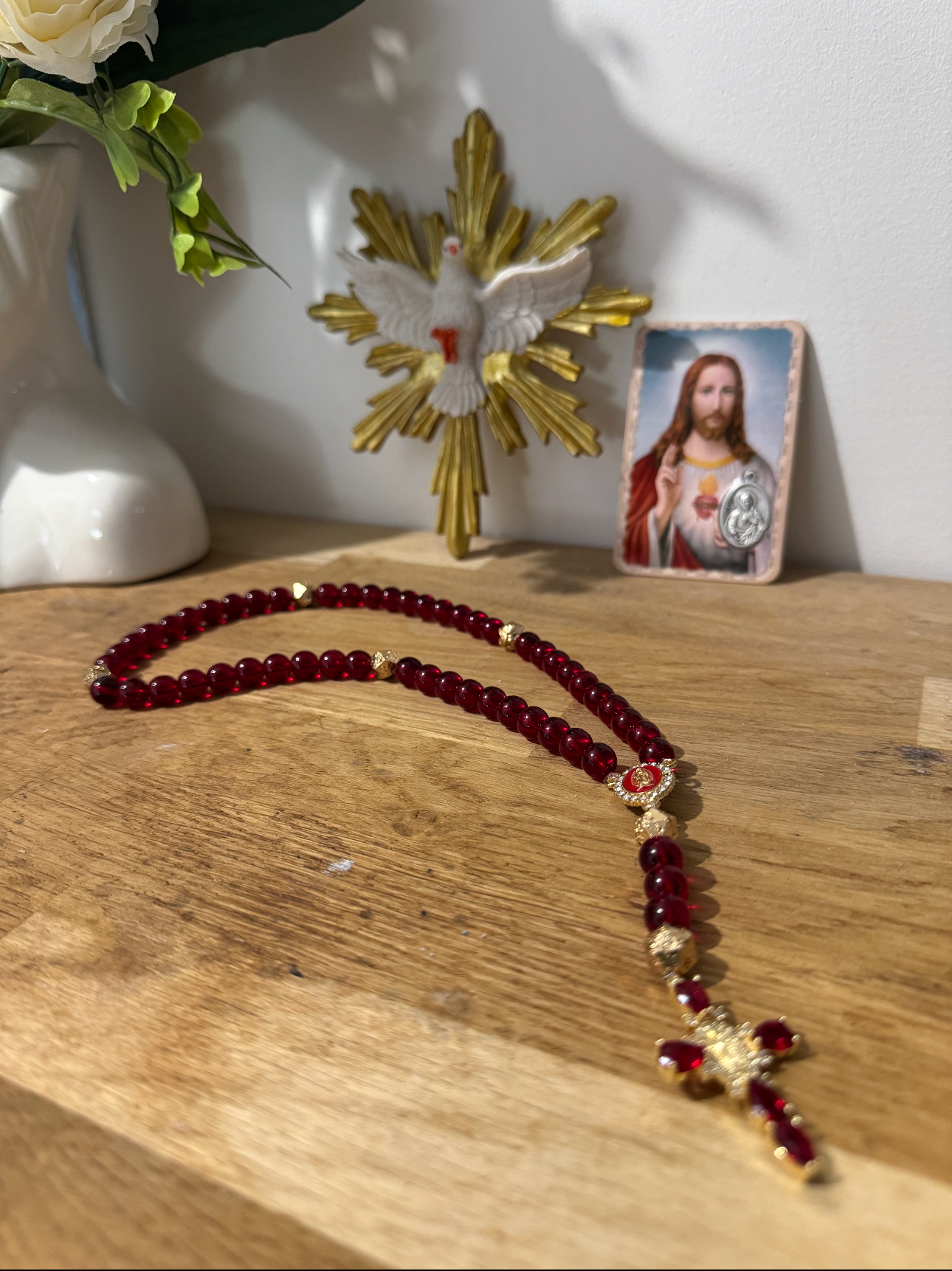 CHAPELET RUBIS ROUGE ❤️