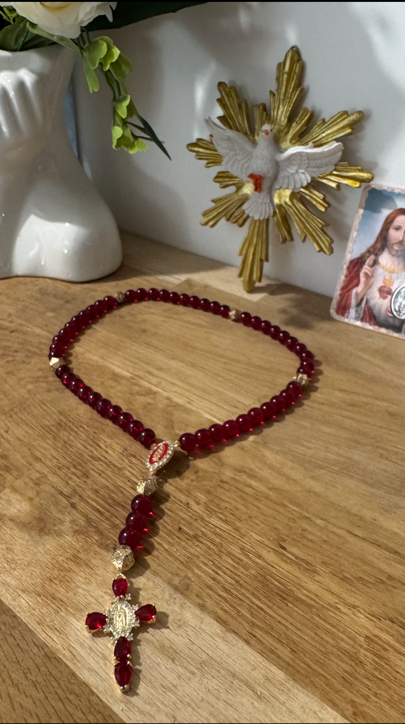CHAPELET RUBIS ROUGE ❤️