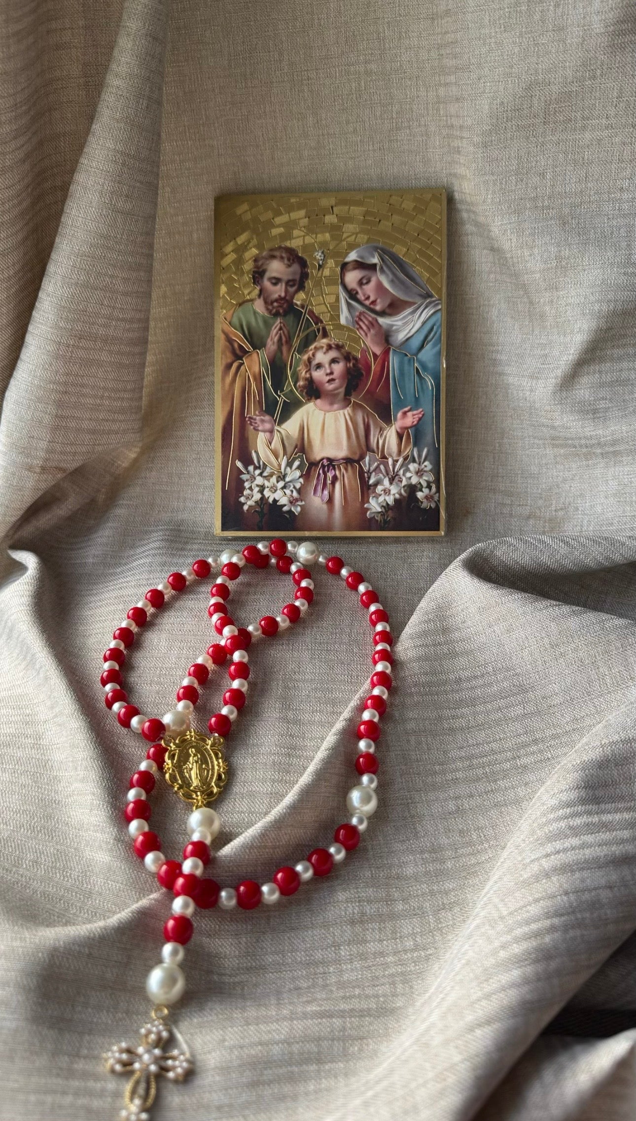 Chapelet Perles Rouges ❤️